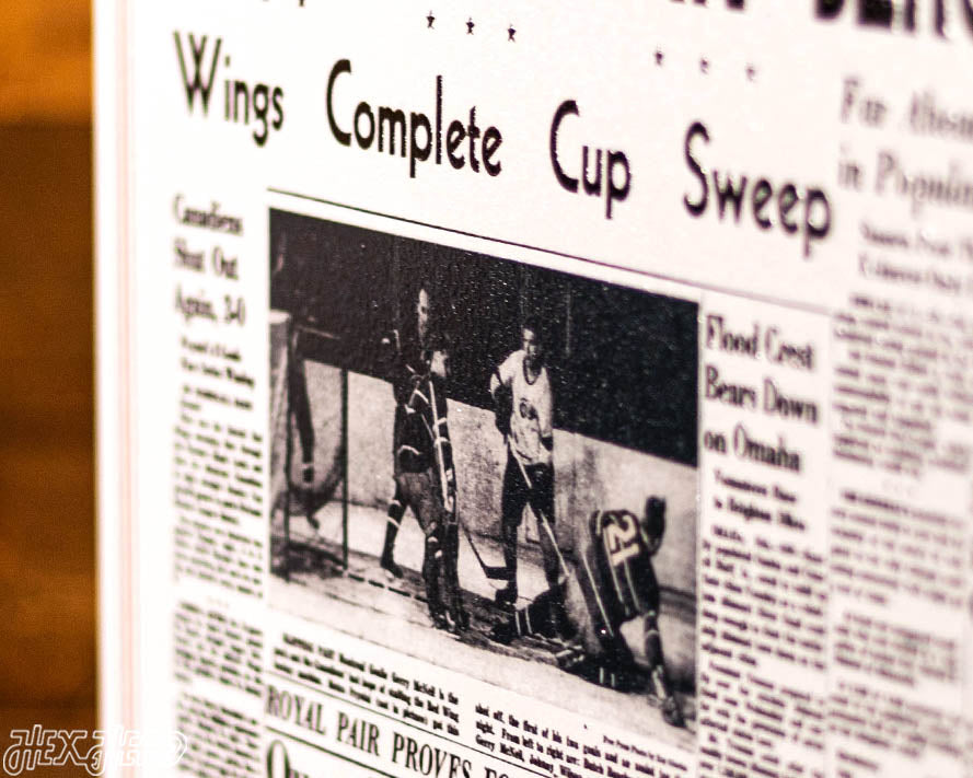 Detroit Free Press Red Wings 1952 Stanley Cup Front Page - APRIL 16, 1952