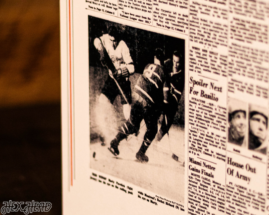 Detroit Free Press Red Wings 1954 Stanley Cup Front Page - APRIL 17, 1954