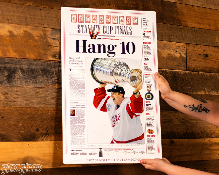 Detroit Free Press Red Wings 2002 Stanley Cup Front Page - JUNE 14, 2002