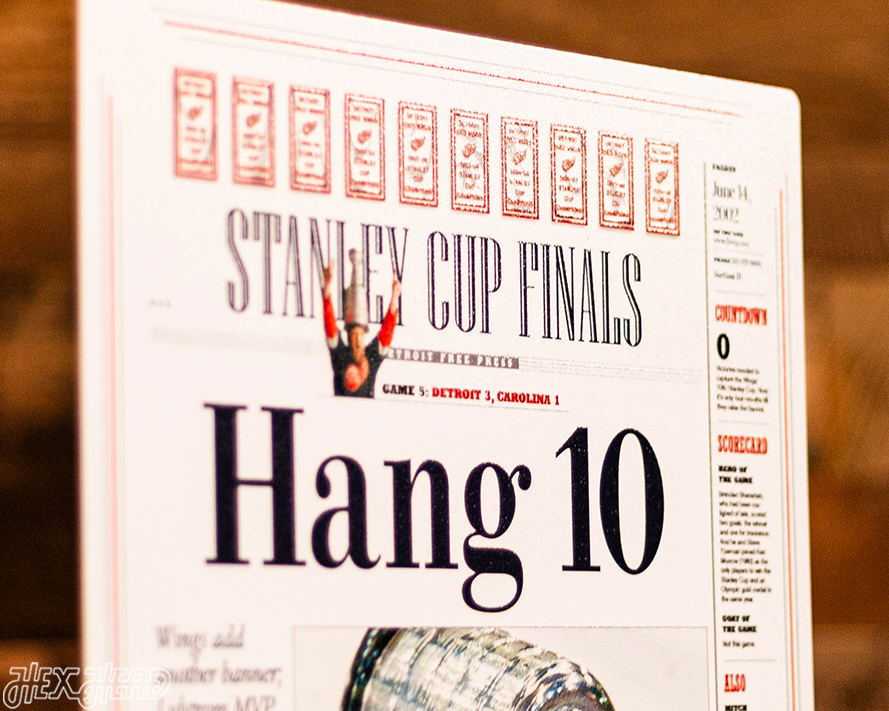 Detroit Free Press Red Wings 2002 Stanley Cup Front Page - JUNE 14, 2002
