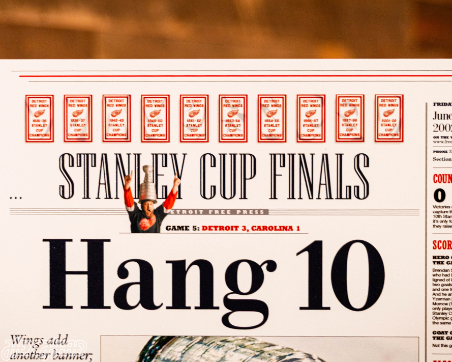 Detroit Free Press Red Wings 2002 Stanley Cup Front Page - JUNE 14, 2002