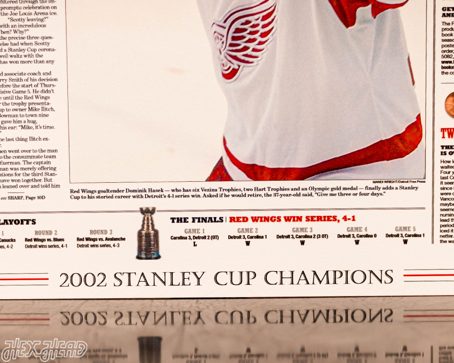 Detroit Free Press Red Wings 2002 Stanley Cup Front Page - JUNE 14, 2002