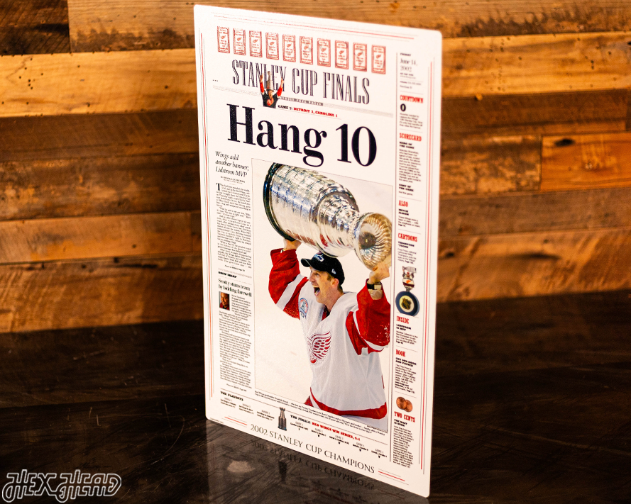Detroit Free Press Red Wings 2002 Stanley Cup Front Page - JUNE 14, 2002