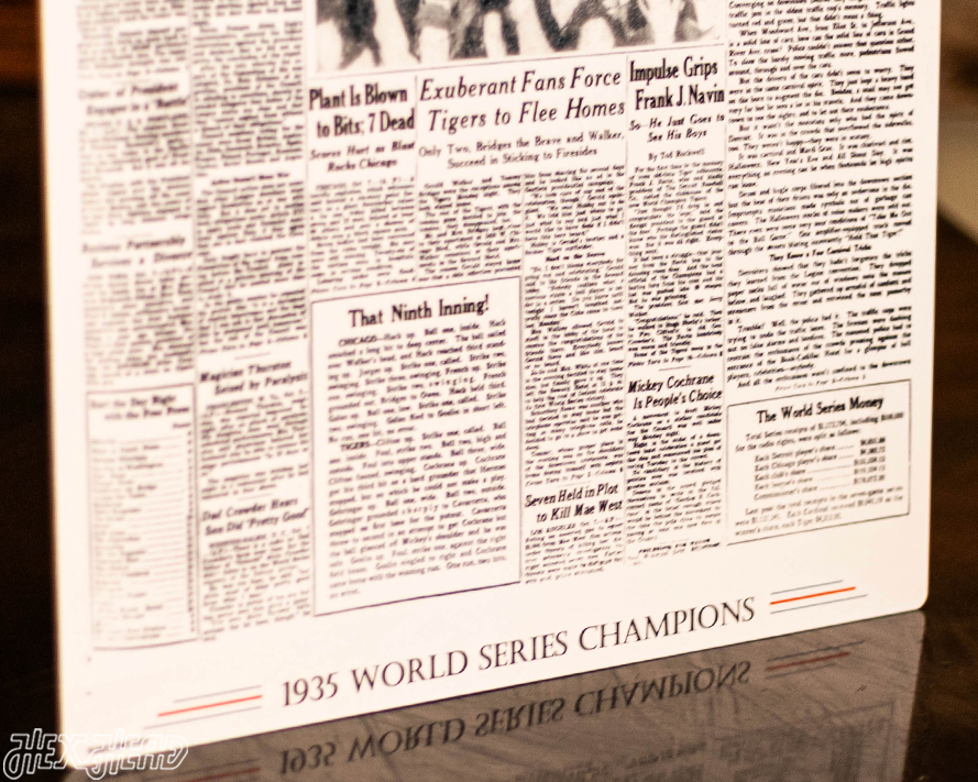 Detroit Free Press Tigers 1935 WORLD SERIES Front Page - OCT 8, 1935