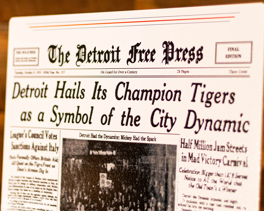 Detroit Free Press Tigers 1935 WORLD SERIES Front Page - OCT 8, 1935