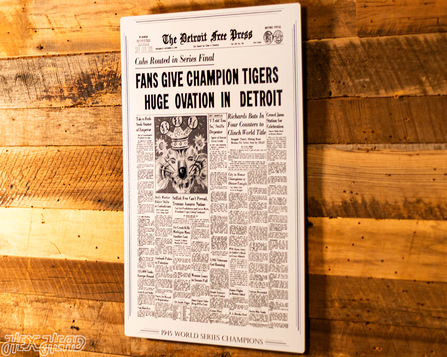 Detroit Free Press Tigers 1945 WORLD SERIES Front Page - OCT 11, 1945