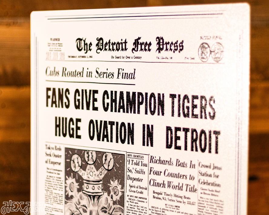 Detroit Free Press Tigers 1945 WORLD SERIES Front Page - OCT 11, 1945