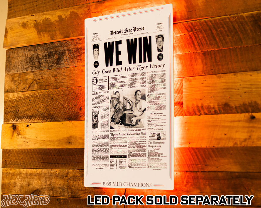 Detroit Free Press Tigers 1968 WORLD SERIES Front Page - OCT 11, 1968