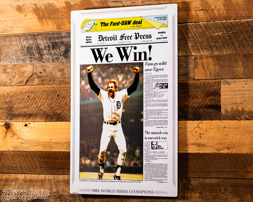Detroit Free Press Tigers 1984 WORLD SERIES Front Page - OCT 15, 1984