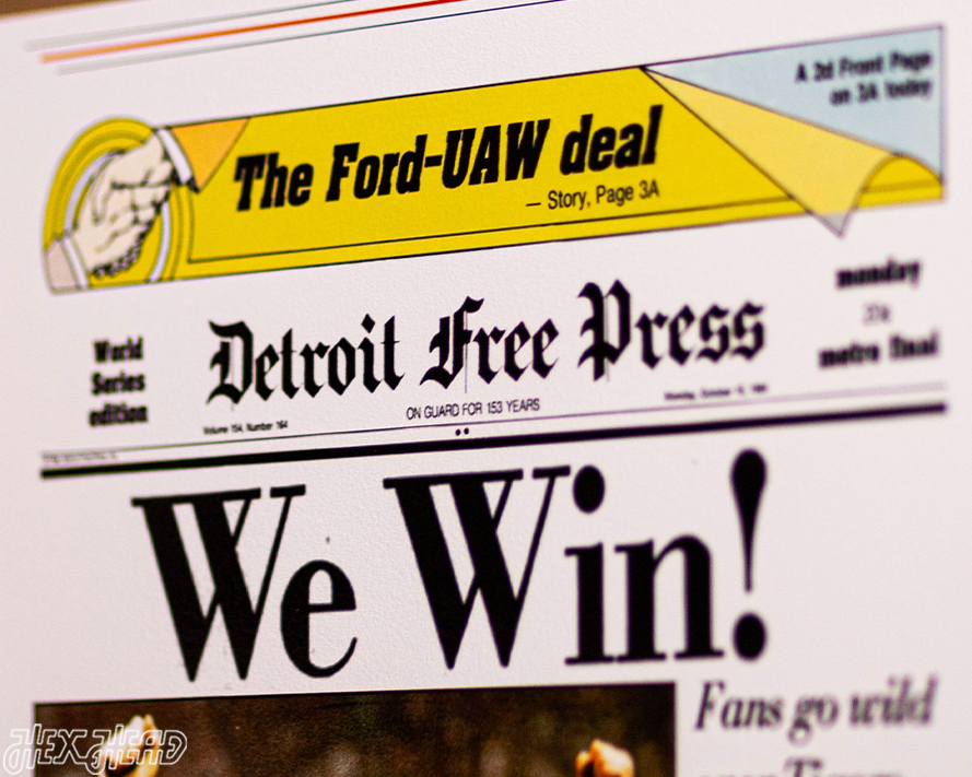 Detroit Free Press Tigers 1984 WORLD SERIES Front Page - OCT 15, 1984