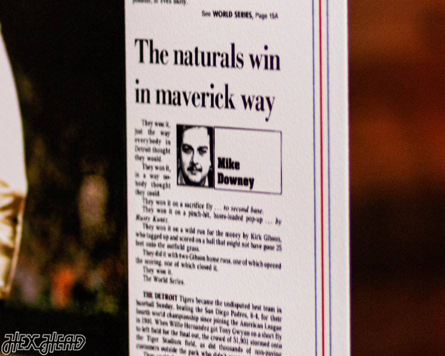 Detroit Free Press Tigers 1984 WORLD SERIES Front Page - OCT 15, 1984