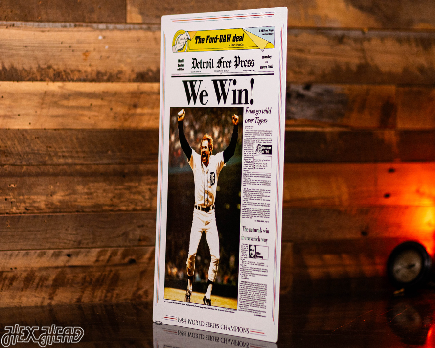 Detroit Free Press Tigers 1984 WORLD SERIES Front Page - OCT 15, 1984
