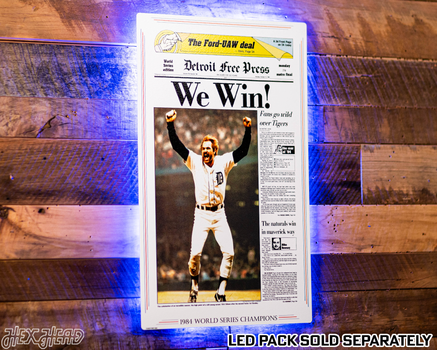 Detroit Free Press Tigers 1984 WORLD SERIES Front Page - OCT 15, 1984