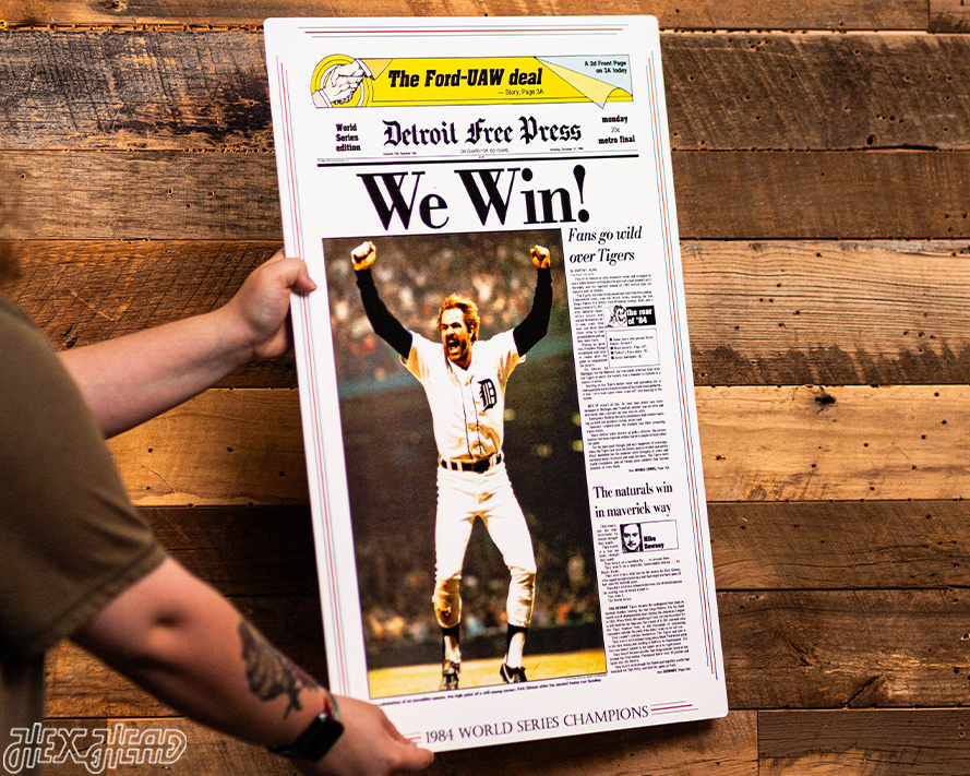 Detroit Free Press Tigers 1984 WORLD SERIES Front Page - OCT 15, 1984