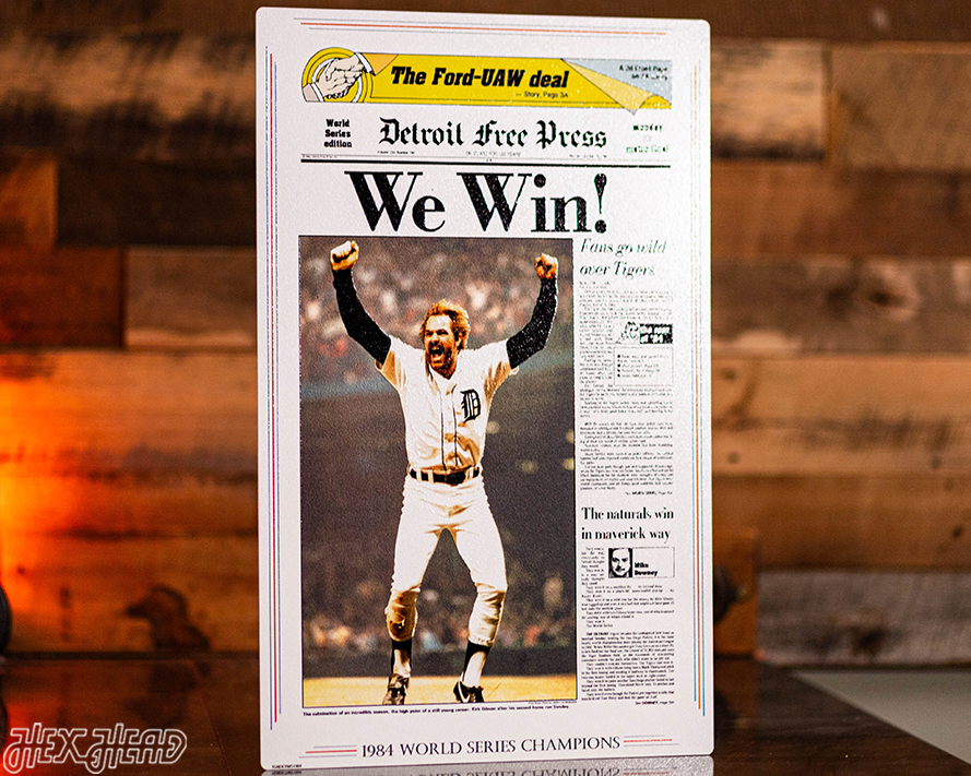 Detroit Free Press Tigers 1984 WORLD SERIES Front Page - OCT 15, 1984