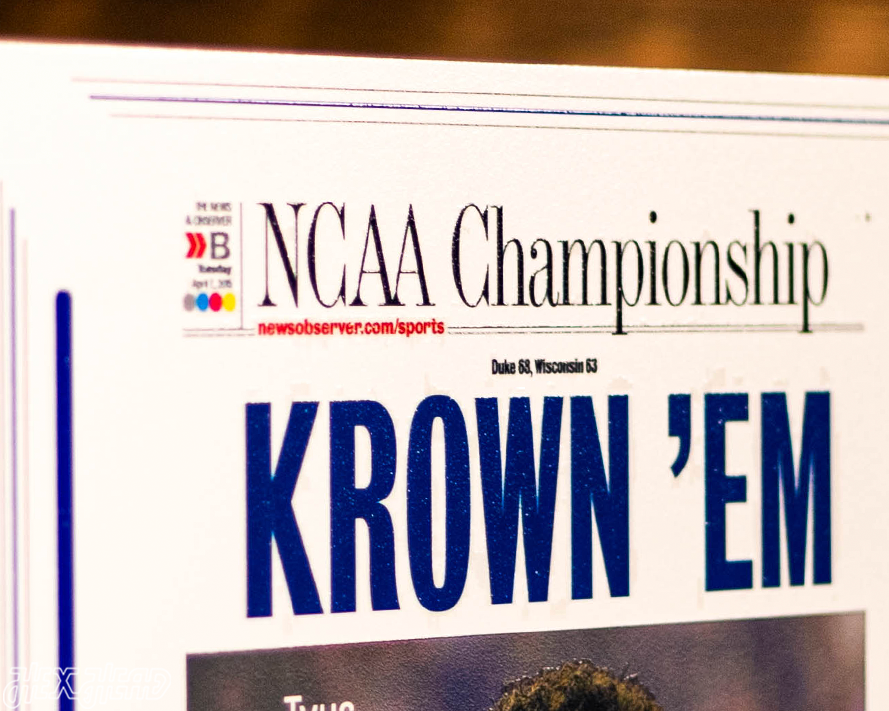 The News & Observer Duke Blue Devils 2015 National Basketball Champions Front Page - April 7, 2015