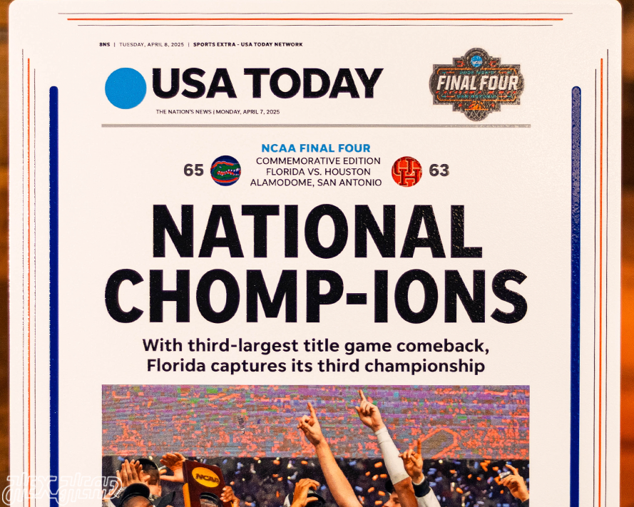 USA Today Florida Gators 2025 National Basketball Champions Front Page - April 8, 2025