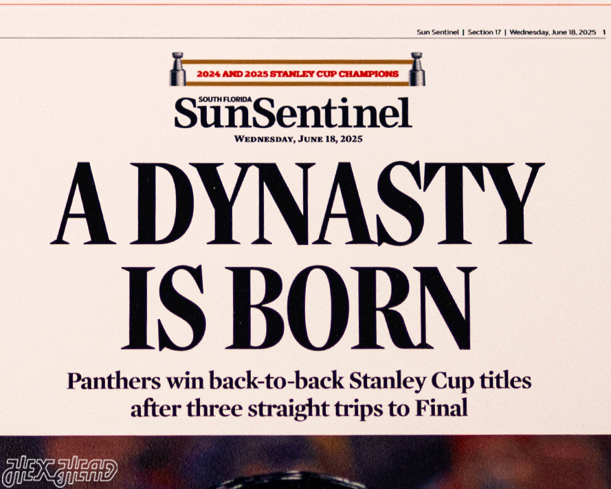 Sun Sentinel Florida Panthers 2025 STANLEY CUP Front Page - JUNE 18, 2025