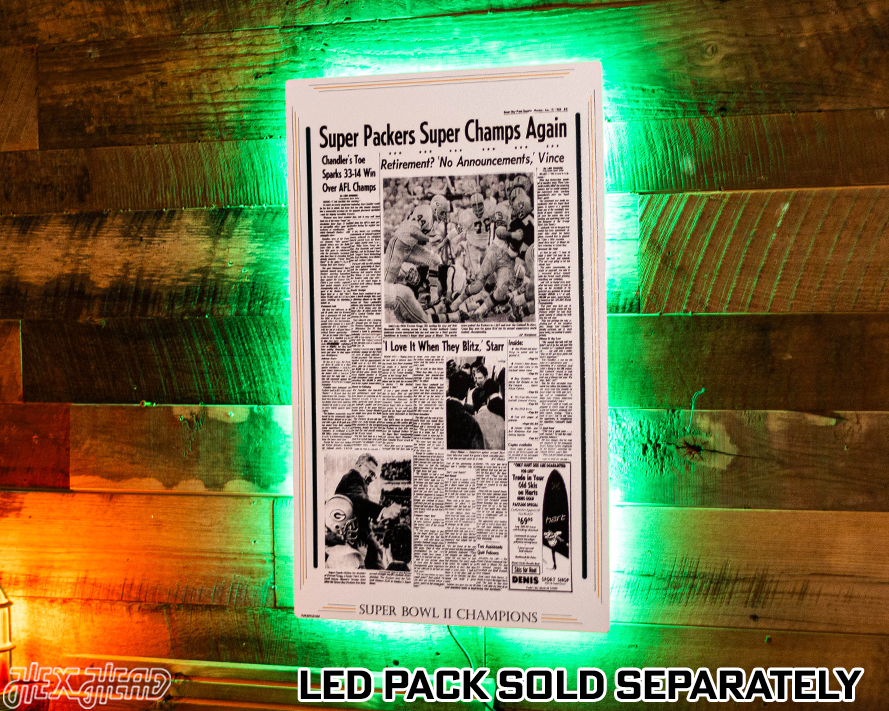 Green Bay Press-Gazette Packers II SUPER BOWL Front Page - JAN 16, 1968