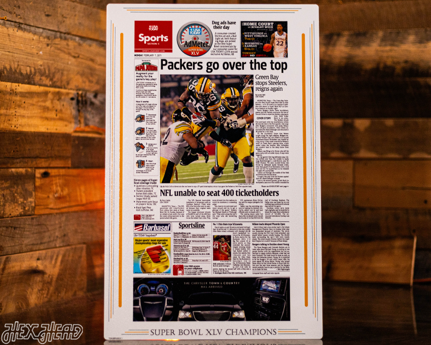 USA Today Green Bay Packers 2011 SUPER BOWL Front Page - FEB 7, 2011