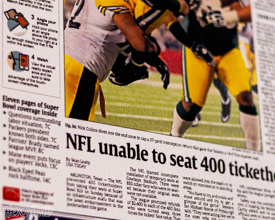 USA Today Green Bay Packers 2011 SUPER BOWL Front Page - FEB 7, 2011