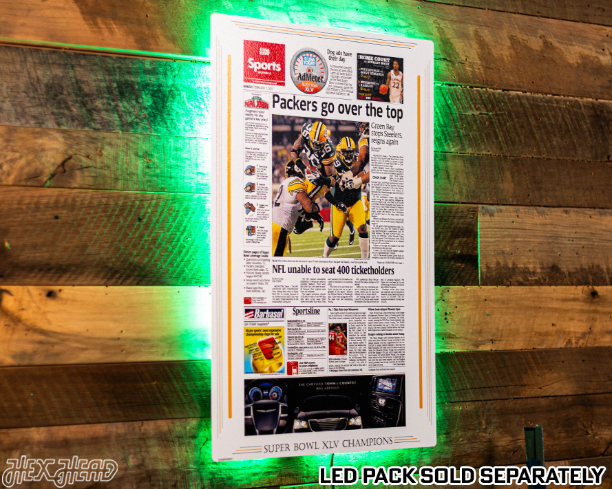 USA Today Green Bay Packers 2011 SUPER BOWL Front Page - FEB 7, 2011