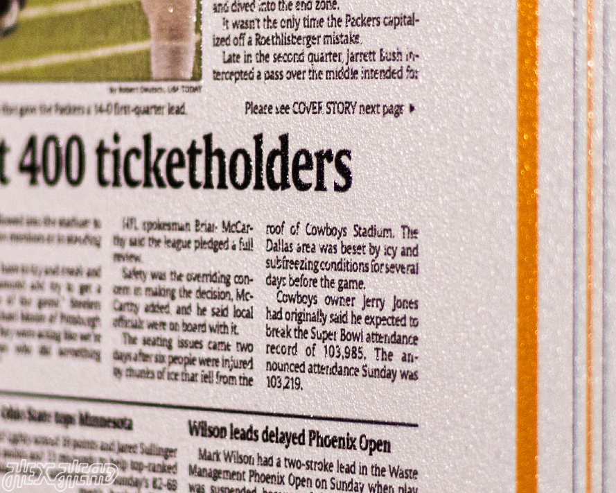 USA Today Green Bay Packers 2011 SUPER BOWL Front Page - FEB 7, 2011