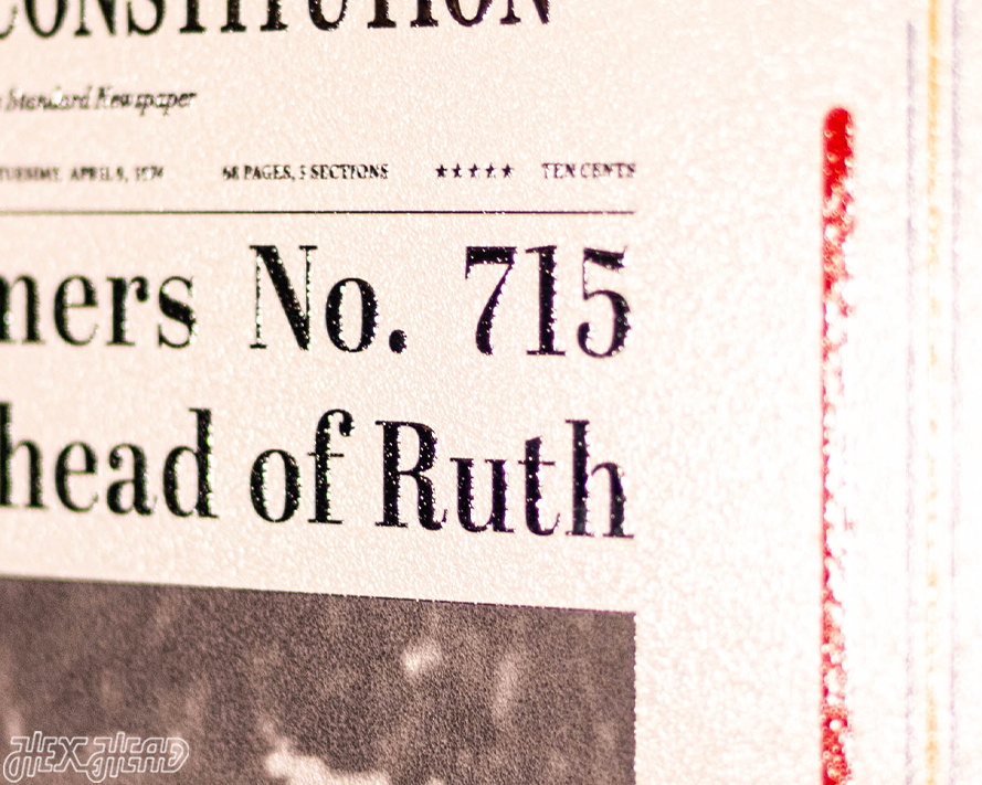 Atlanta Journal Constitution Hank Aaron Front Page - APRIL 9, 1974