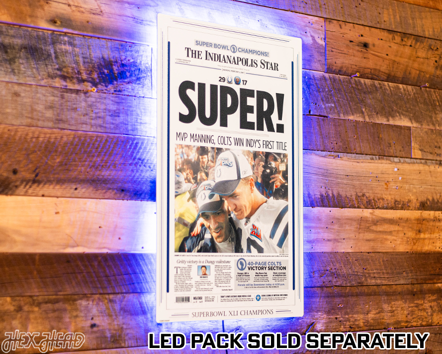 The Indianapolis Star Colts XLI SUPER BOWL Front Page - FEB 5, 2007