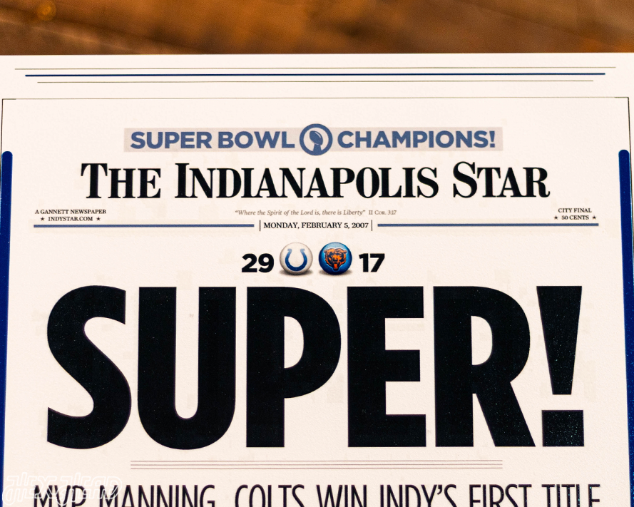 The Indianapolis Star Colts XLI SUPER BOWL Front Page - FEB 5, 2007