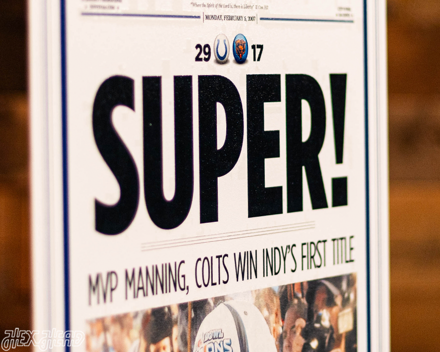 The Indianapolis Star Colts XLI SUPER BOWL Front Page - FEB 5, 2007