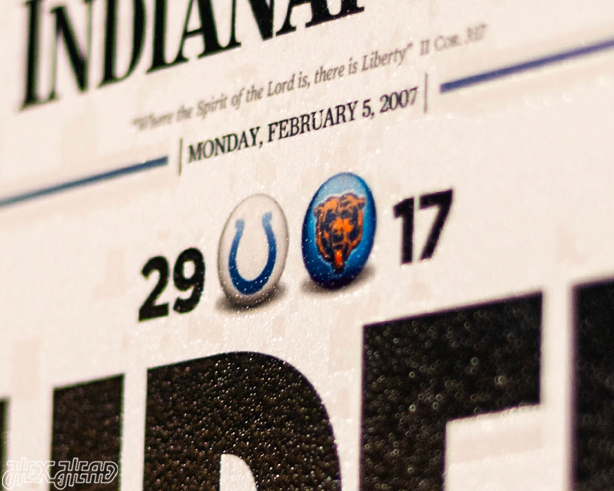 The Indianapolis Star Colts XLI SUPER BOWL Front Page - FEB 5, 2007