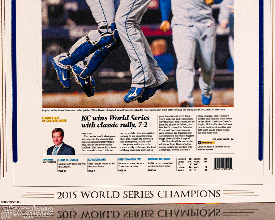 Kansas City Star Royals 2015 WORLD SERIES Front Page - NOV 2, 2015