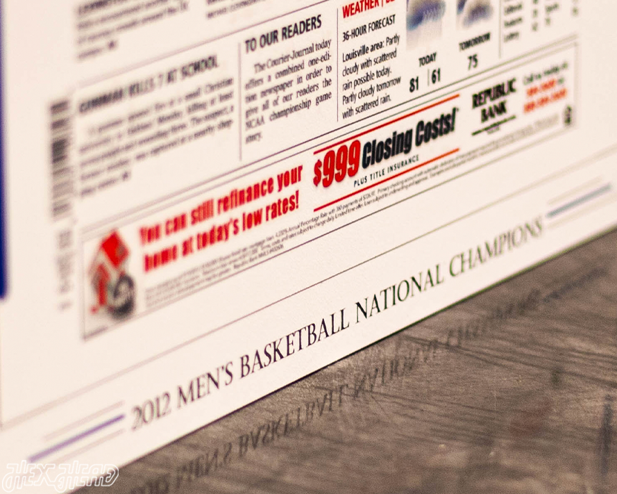 The Courier-Journal Kentucky Wildcats 2012 Basketball National Champions Front Page - APRIL 3, 2012