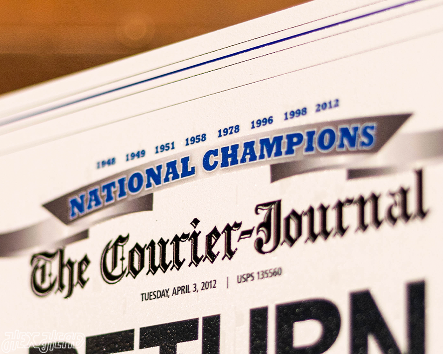 The Courier-Journal Kentucky Wildcats 2012 Basketball National Champions Front Page - APRIL 3, 2012