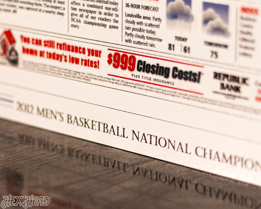 The Courier-Journal Kentucky Wildcats 2012 Basketball National Champions Front Page - APRIL 3, 2012