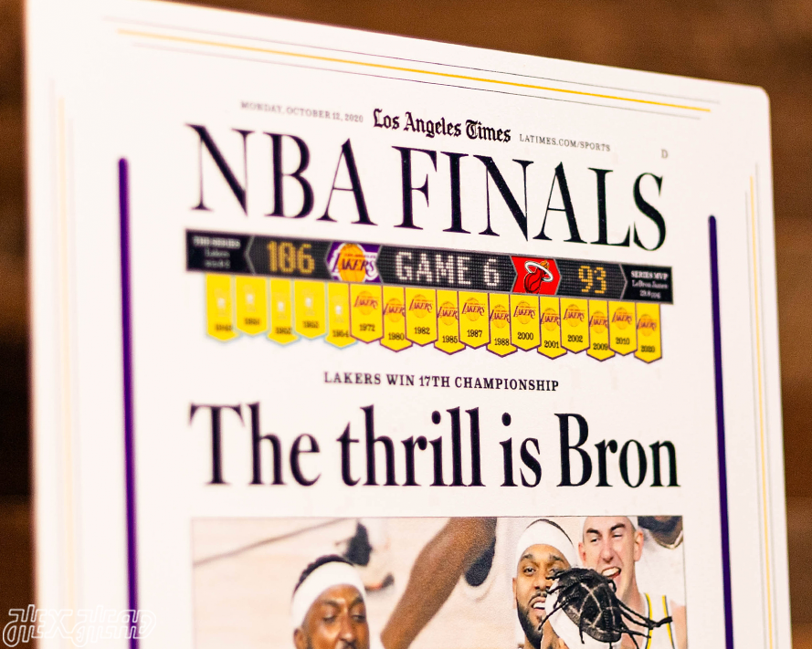 Los Angeles Times Lakers 2020 NBA FINALS Front Page - OCT 12, 2020