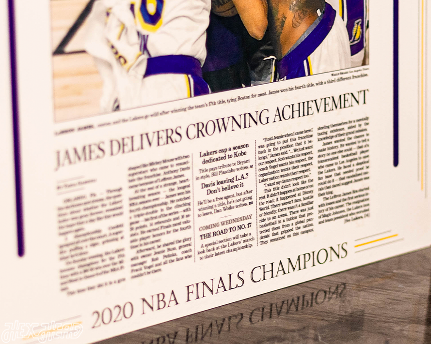 Los Angeles Times Lakers 2020 NBA FINALS Front Page - OCT 12, 2020