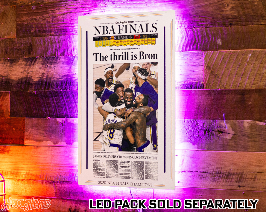 Los Angeles Times Lakers 2020 NBA FINALS Front Page - OCT 12, 2020