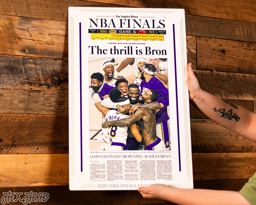 Los Angeles Times Lakers 2020 NBA FINALS Front Page - OCT 12, 2020