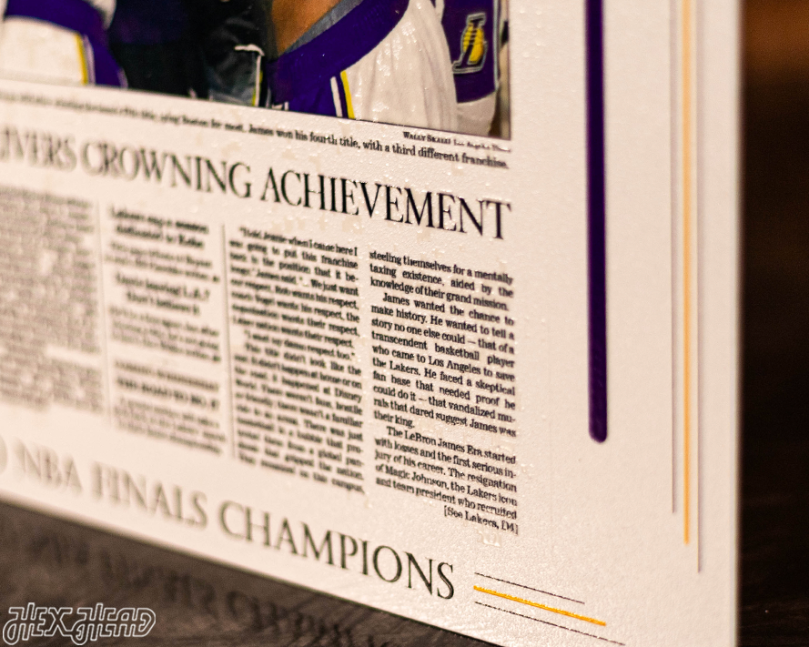 Los Angeles Times Lakers 2020 NBA FINALS Front Page - OCT 12, 2020