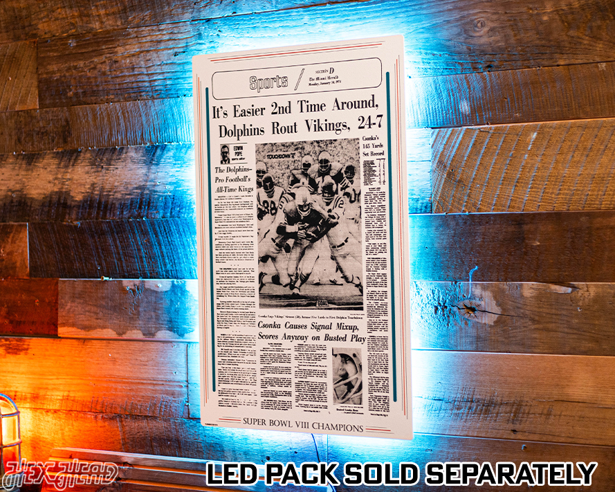 Miami Herald Dolphins 1974 SUPER BOWL Front Page - JAN 14, 1974