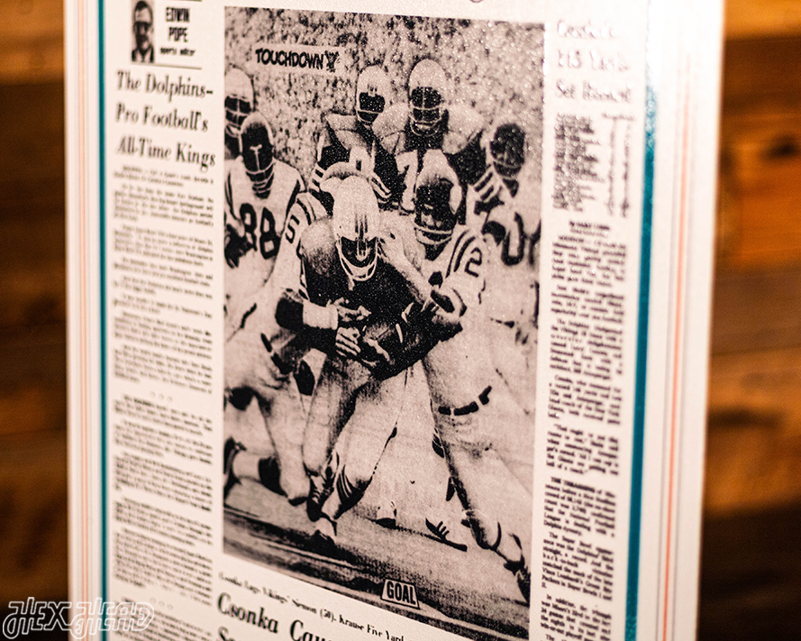 Miami Herald Dolphins 1974 SUPER BOWL Front Page - JAN 14, 1974