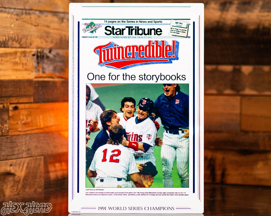 Star Tribune Minnesota Twins 1991 WORLD SERIES Front Page - OCT 28, 1991