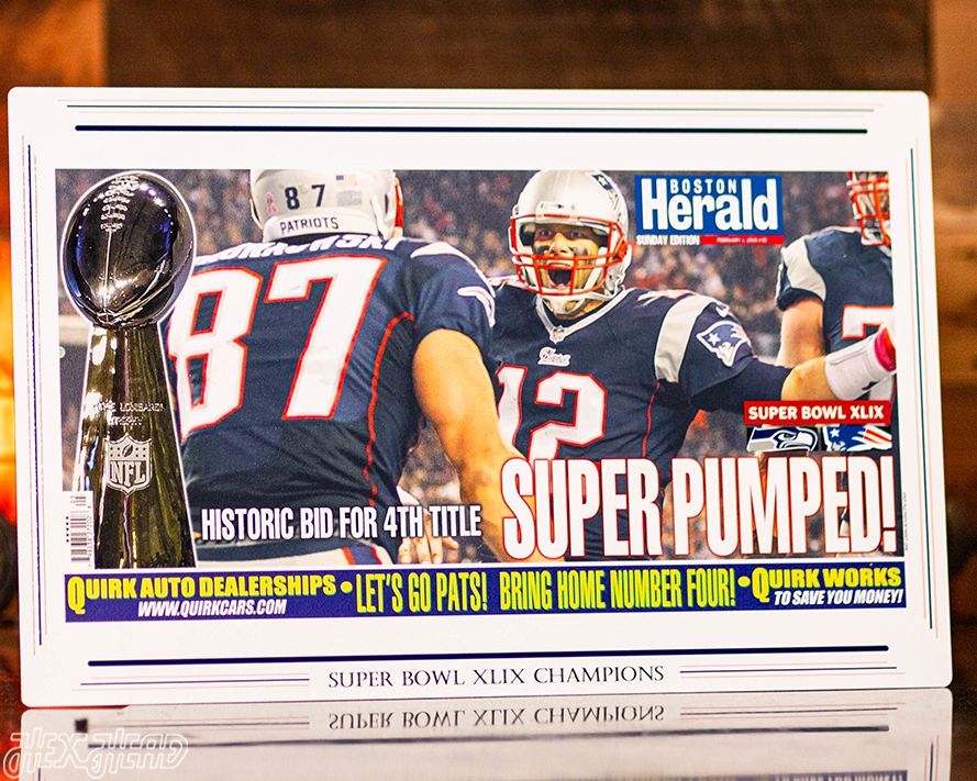 Boston Herald New England Patriots 2015 Super Bowl Front Page - FEB 1, 2015