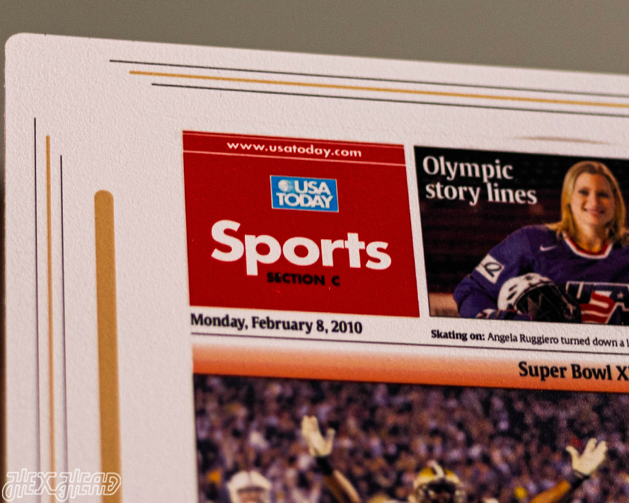 USA Today New Orleans Saints 2010 Super Bowl Front Page - FEB 8, 2010