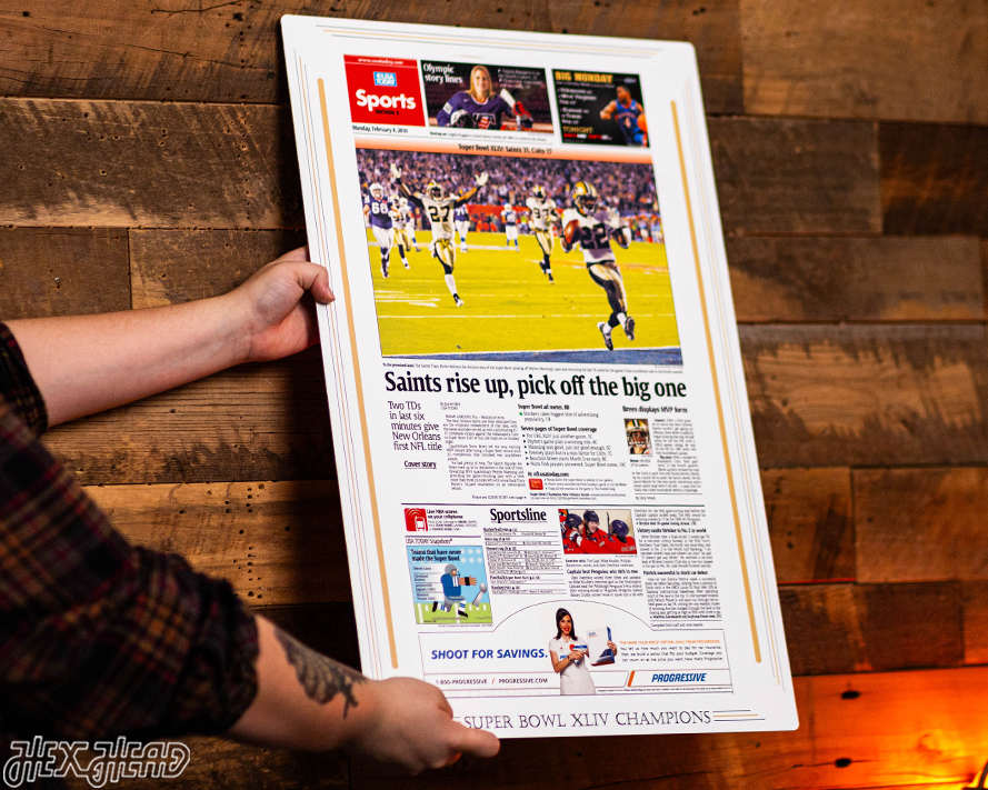 USA Today New Orleans Saints 2010 Super Bowl Front Page - FEB 8, 2010