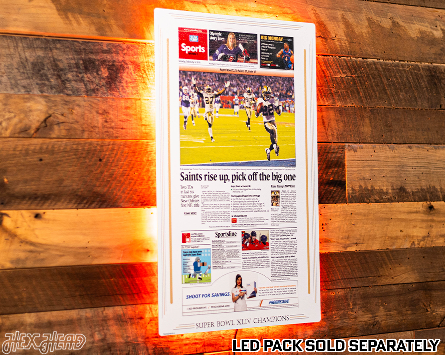 USA Today New Orleans Saints 2010 Super Bowl Front Page - FEB 8, 2010