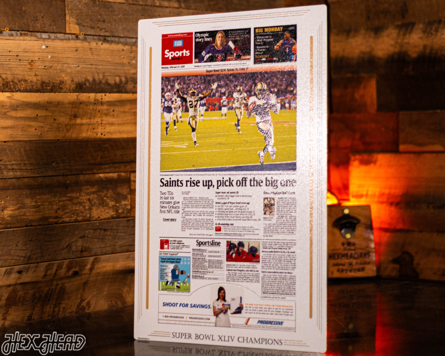 USA Today New Orleans Saints 2010 Super Bowl Front Page - FEB 8, 2010