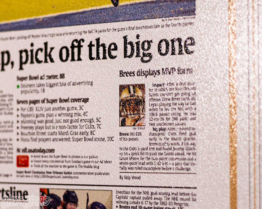 USA Today New Orleans Saints 2010 Super Bowl Front Page - FEB 8, 2010